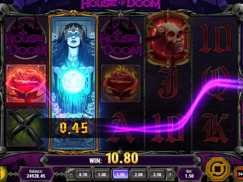 Бонусные опции в слоте House of Doom